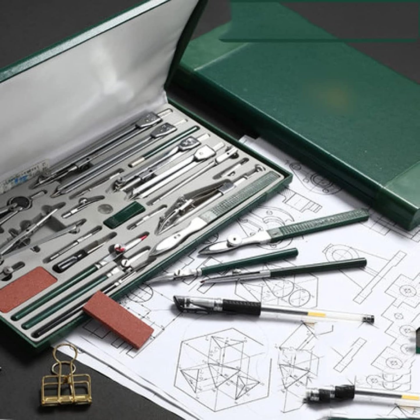 Professional drawing instrument tool kit